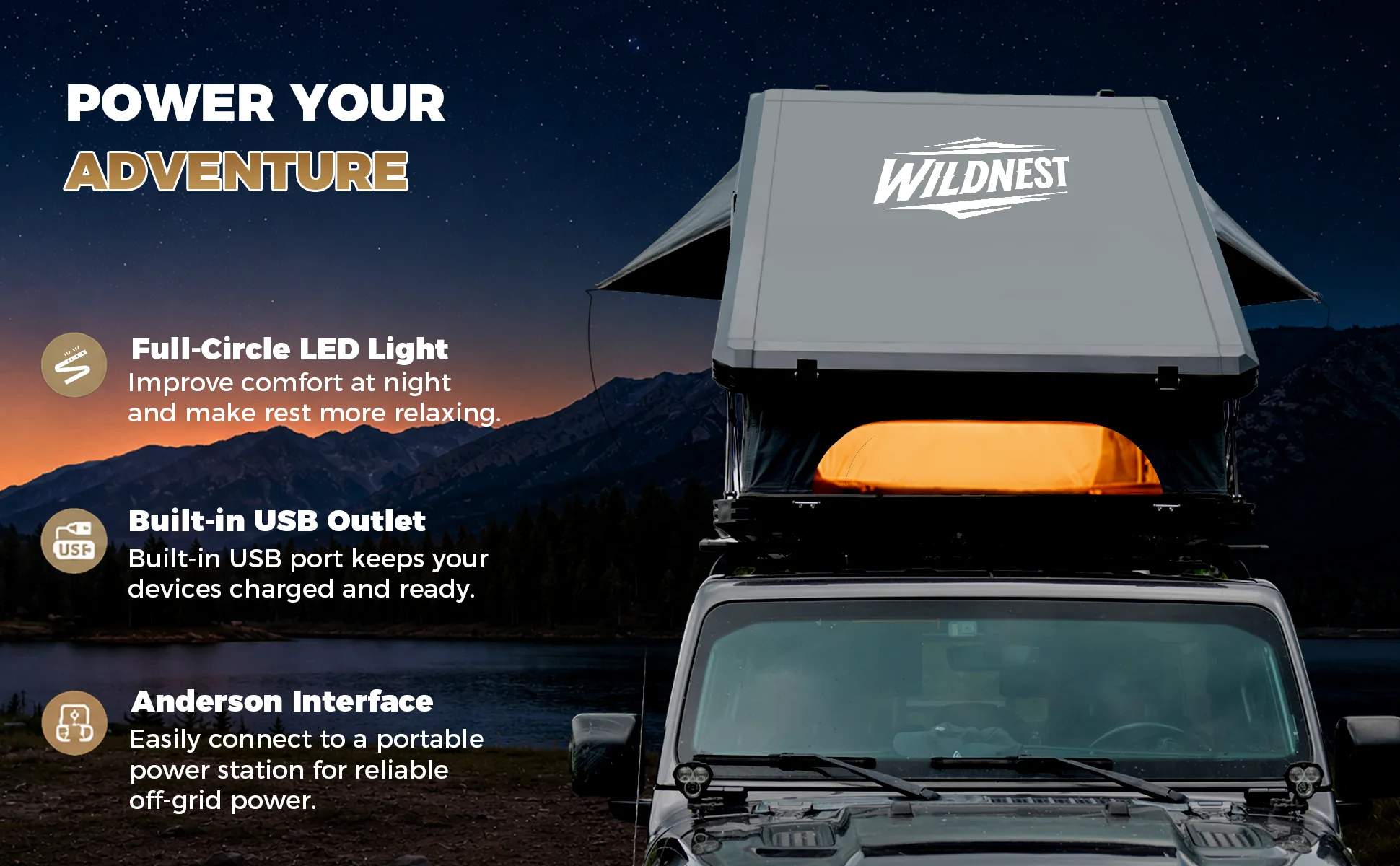 Aluminum Hard-Shell Rooftop Tent